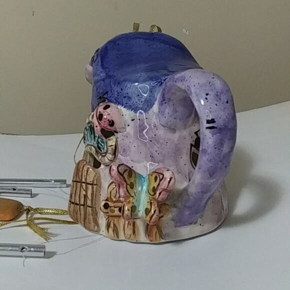 Nantucket Fairy House Watering Can Wind Chime Ceramic Garden Theme Gnome House - Picture 5 of 12